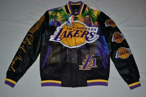 PRO STANDARD Men's LOS ANGELES LAKERS REMIX  Varsity Jacket NEW ALL SIZES Cover