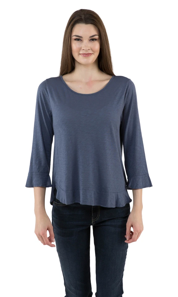 Top Velvet by Graham & Spencer Aldora con volantes Lux Slub Foto 1 de 1