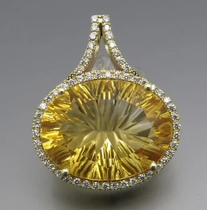 DISEÑO MADURO - COLGANTE BRILLANTE CITRINO MÁS FINO - ORFEBRE PROPIO - ORO 585 - Imagen 1 de 9