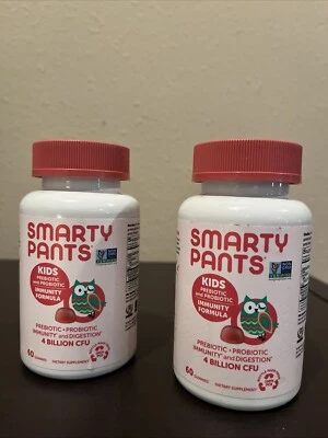Smarty Pants Niños Vitaminas Bióticos Inmunidad Fórmula Fresa Crema Gomitas 2PK Foto 1 de 3