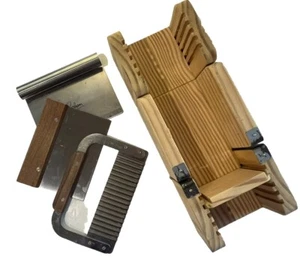 DIY Handmade Soap Making Bar Cutter Cutting Box Tool, Straight Or Wavy Cut, Used - Picture 1 of 6