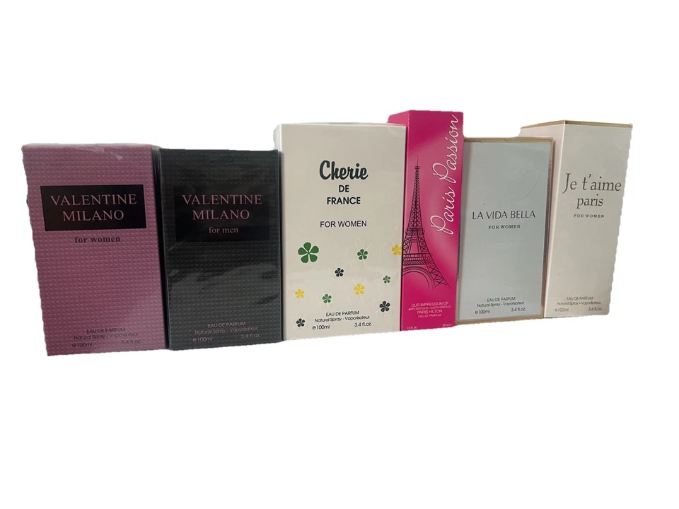6 perfumes mixtos de mujer 3,4 oz Foto 1 de 2