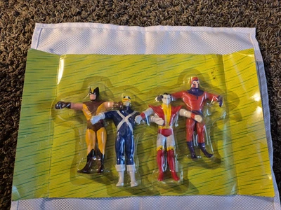 Vtg Lot Four Bendable 6" Figures - Just Toys Marvel X-men wolverine magneto cycl - Image 1 of 2