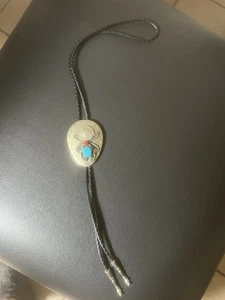 Vintage Buffalo Head Nickel Bolo Tie ( No Maker Or Markings ) 2.5” tall X 1 3/4” - Picture 1 of 11