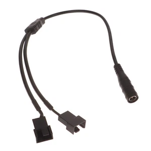 DC5521 To 4Pin Line Computer Chassis Fan Line 12V Power Adapter Patch Cord - Photo 1/10