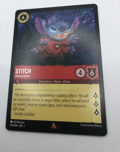 Disney Lorcana TCG Stitch Abomination #125/204 Non Foil Rare N/M - Picture 1 of 2
