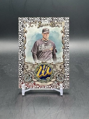 2025 Topps Cromo Allen and Ginter Chipper Jones Juego Usado Reliquia Rojo/5 Braves Foto 1 de 2