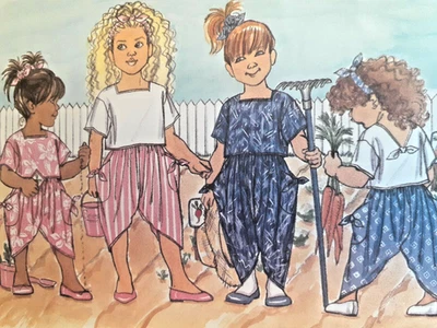 Butterick 5471 Top Pants Headband Sewing Pattern Girls 4 5 6 UC Fast Busybodies - Image 1 of 4