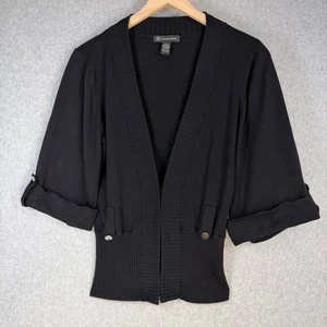 INC International Concepts Damen schwarz große Seidenmischung gerippte Taille Top - Bild 1 von 10