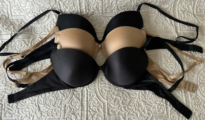 Lote de 3 sujetadores sin tirantes Frederick's of Hollywood Extreme Cleavage 36B Foto 1 de 4