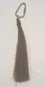 Vintage Horse Hair Carabiner Keychain Shu-fly Approx 7" Long Equestrian - Picture 1 of 3