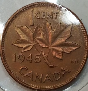 Moneda de 5 centavos Canadá 1945 sin circular - Imagen 1 de 3