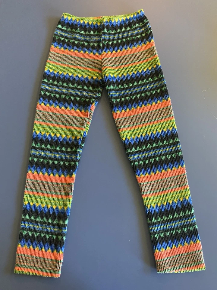 Leggings Little Mass para niños coloridos mezcla de lana a rayas talla 8 Foto 1 de 4