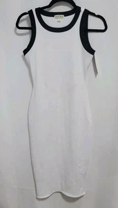 Derek Heart White and Black Sleeveless Dress, Size S, New - Picture 1 of 3