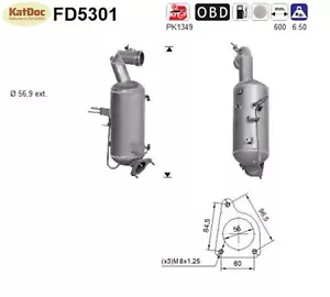 ✅ Ruß-Partikelfilter für Opel Astra K/Insignia B/Zafira C, 1.6 CDTI, Euro 6 - Bild 1 von 1