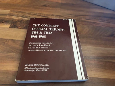 1961 1962 1963 1964 1965 1966 1967 1968 TRIUMPH TR4 TR4A Manual de servicio_Bentley Foto 1 de 4