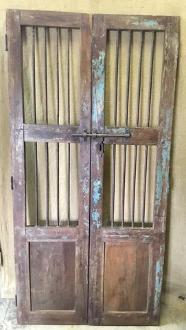 Antique Architectural Salvaged Wood & Iron Doors. Wine Cellar Doors Cover