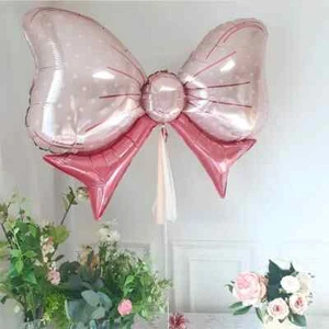 Riese Fliege Folienballon Luftballon 80x50 cm Pink Valentinstag Schleife - Bild 1 von 5