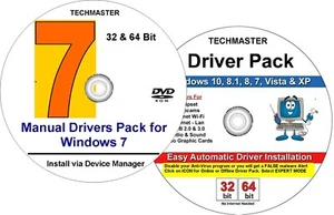Win 7 Manual 700k Drivers + Automatic Driver Pack All Windows No Internet Need - Afbeelding 1 van 1