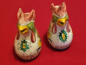 Coppia Gallo Deruta dipinti a mano Italia anni '50 - Foto 1 di 3