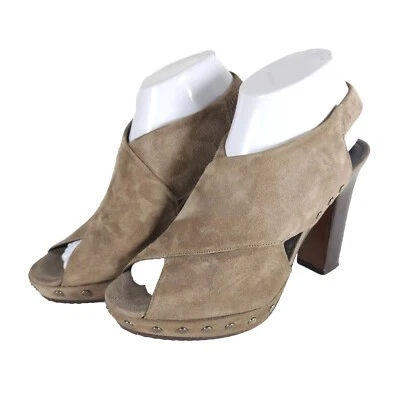 Donald.JPliner Women's Jagger US 7,5M Taupe Suede Studded Criss Cross Sandals  - Image 1 of 4