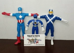 Biegbare Figuren Lot Capitan America / Power Rangers / X-Men Cyclops  - Bild 1 von 8