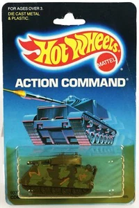 Vintage Hot Wheels Command Tank Action Command Series 9371 NRFP 1986 Olive 1:64 - Picture 1 of 4