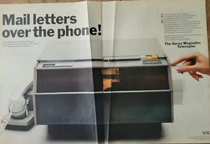 1966 Xerox Magnafax Telecopier mail letters over phone us Vintage  ad AS IS - Picture 1 of 1