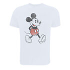 Disney Mens Walking Mickey Mouse Cotton T-Shirt (BI1166)