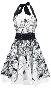 "Dark Crow" Mittellanges Kleid weiß von Vixxsin Gr. S NEU - Bild 1 von 4