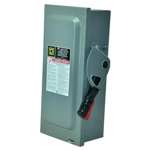 H221N Square D New 30A 240V 1 Phase w/Neutral Fused NEMA 1 Disconnect --SES - Picture 1 of 3