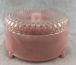 Vintage Cheramy April Showers Deluxe Dusting Powder 6 Oz Pink Footed Container - Picture 1 of 10