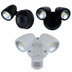 TRADELIKE LED Twin Security Garage Spot Flood Light Outdoor Sensor Spotlight - Picture 1 of 18