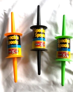 3 Kite String Reel Spectra Spools 20 lb. Test 500 ft. orange Green Black unused - Picture 1 of 2