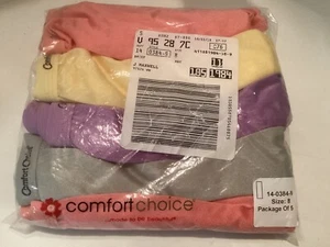 Comfort Choice Women's Size 8 Nylon Briefs 5- Pack Pastel Colors - Picture 1 of 4