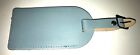 TOP QUALITY HANDMADE REAL LEATHER LUGGAGE TAG REF BABY BLUE - MADE IN THE UK