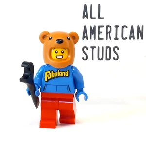 LEGO Classic Fabuland Bernard Bear Man Minifigure Costume 21358 Vending Machine - Picture 1 of 6