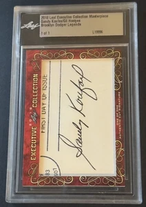 2018 Leaf Executive Dual Sandy Koufax Gil Hodges Auto 1/1 - Picture 1 of 3