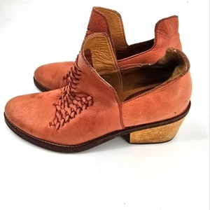 Stivaletti Latigo Anthropologie Kick Western intrecciati rosso marrone chiaro taglia 8 - Foto 1 di 7