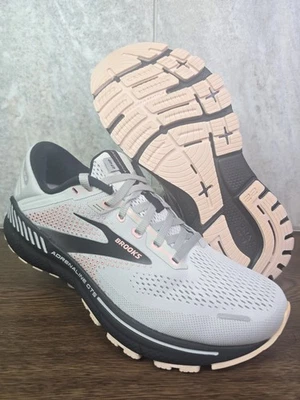 Brooks Adrenaline GTS 22 Running Shoes Womens Size 10 Wide Gray Black Pink - Image 1 of 4