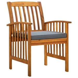 2/3/4/6/8xSolid Wood Acacia Garden Dining Chairs&Cushions Multi Colours vidaXL - Picture 1 of 7