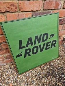 Wooden Land Rover Wall Sign Plaque 60cm x 60cm x 1.5cm New Free-standing - Picture 1 of 4