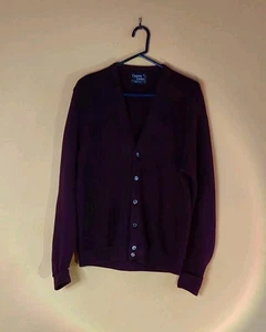 Vtg Cypress Links XL Cardigan Wool Sweater USA Grandpa Dad Golf Wear Preppy - Picture 1 of 7
