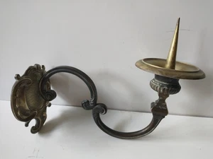 Antique Brass Prickett (Wall Sconce w/ Pointed Fitting for Candle) - Picture 1 of 7