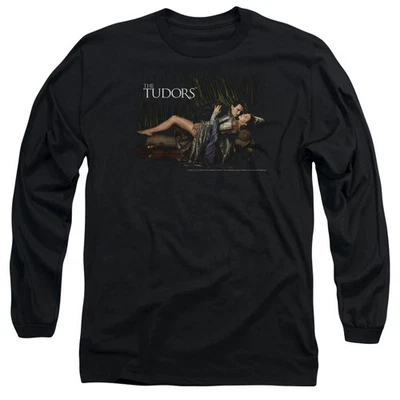 Tudors The King And His Queen Mens Long Sleeve Shirt Black Officially Licensed - Image 1 of 2