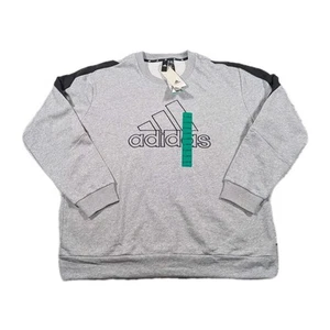 Adidas Rundhals Pullover Sweatshirt grau & schwarz Herren XL neu mit Etikett Ende Plastikmüll - Bild 1 von 12