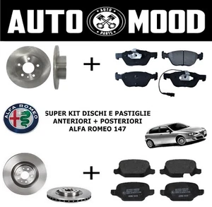 SUPER KIT DISCHI E PASTIGLIE ANTERIORI + POSTERIORI ALFA ROMEO 147 (937) - Foto 1 di 2