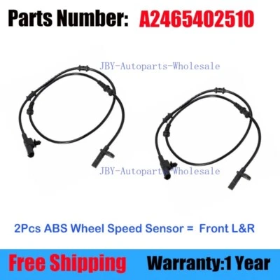Sensor de velocidad de rueda ABS delantero L&R 2 piezas para Mercedes Benz Clase A GLA A2465402510 Foto 1 de 4
