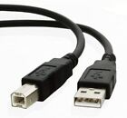 1.8m Black USB Plated 2.0 Printer Cable A to B Lead Plug Speed Shielded Epson