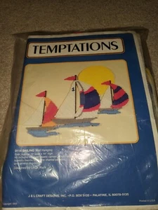 Temptations Needlepoint Plastic Canvas Kit Sailing #9114 Linda Ruck - Picture 1 of 2